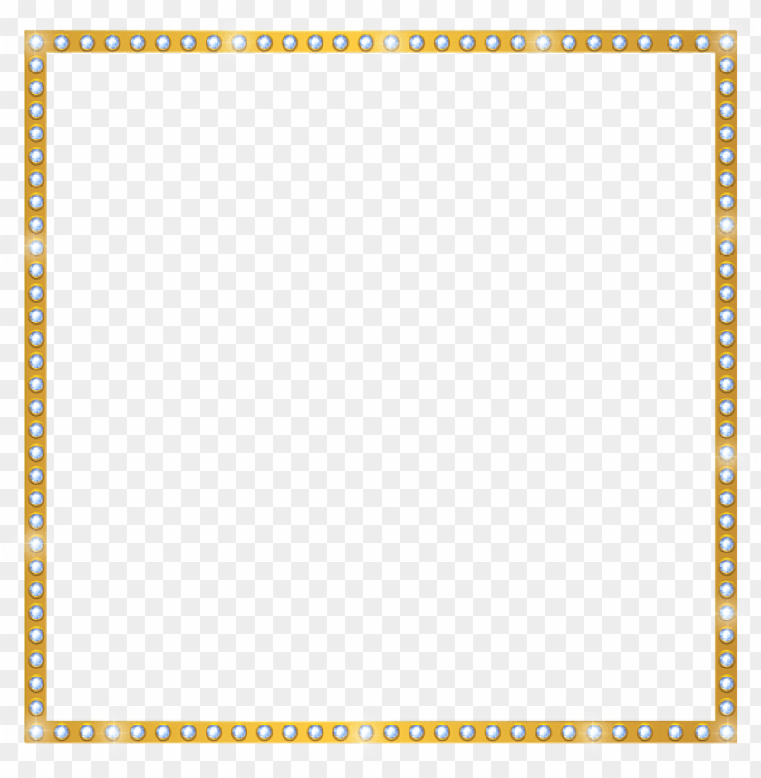 gold shining border frame transparent