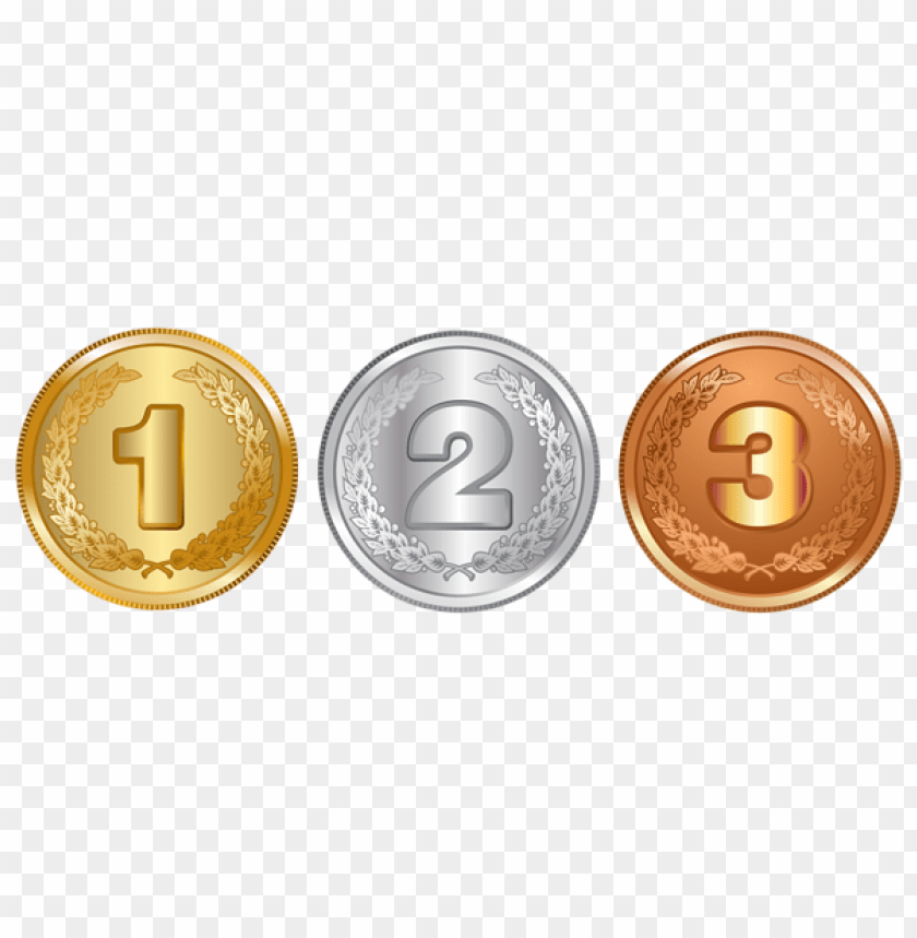 Download Gold Silver And Bronze Medals Transparent Clipart Png Photo Toppng