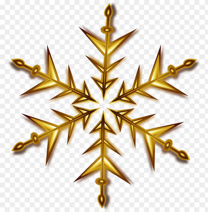 gold snowflake PNG transparent with Clear Background ID 85795