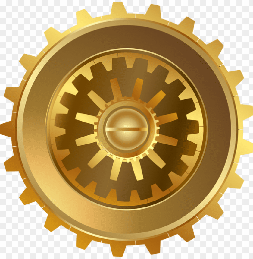 Download gold steampunk gear clipart png photo  @toppng.com