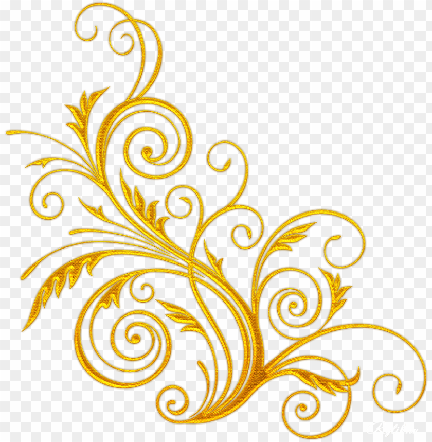 gold swirls png PNG transparent with Clear Background ID 114503
