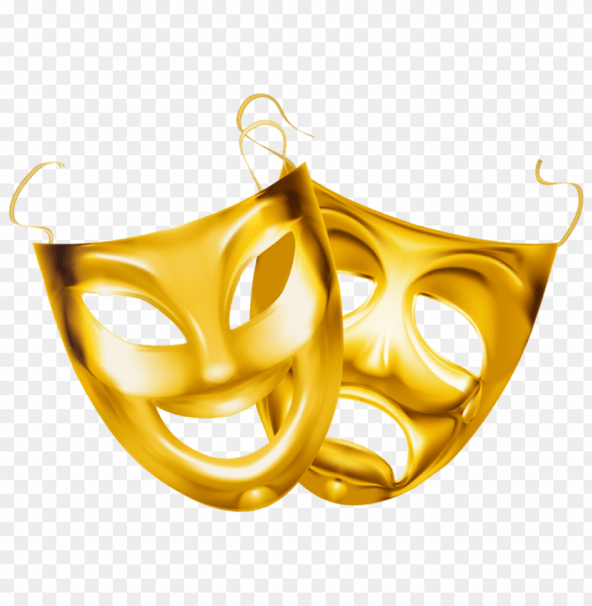 gold theater masks