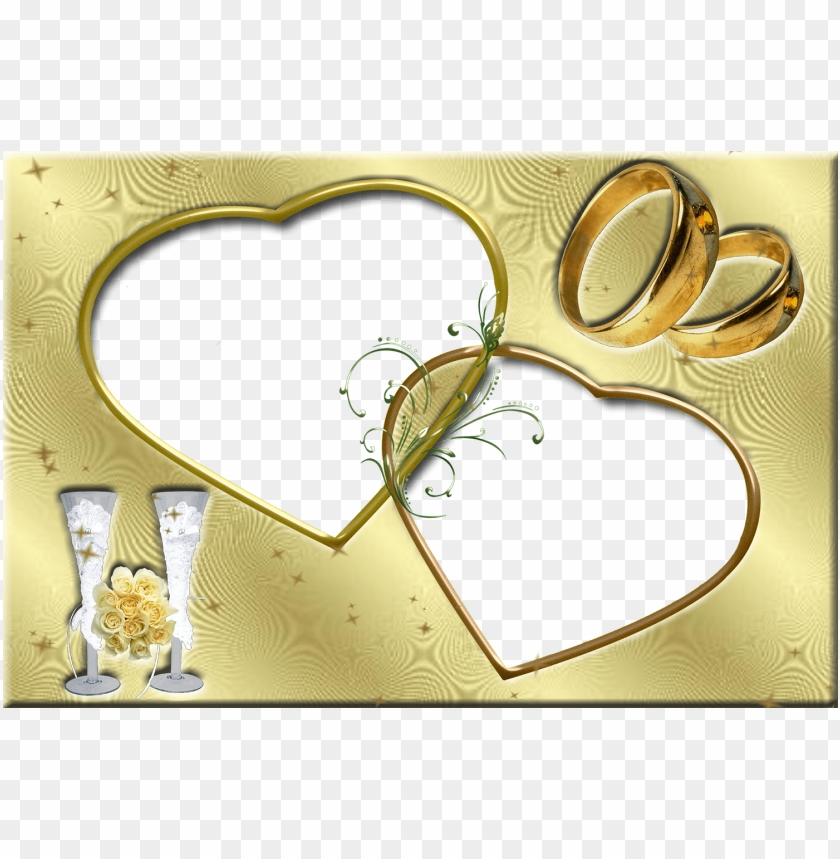 gold wedding frames png PNG image with transparent background | TOPpng