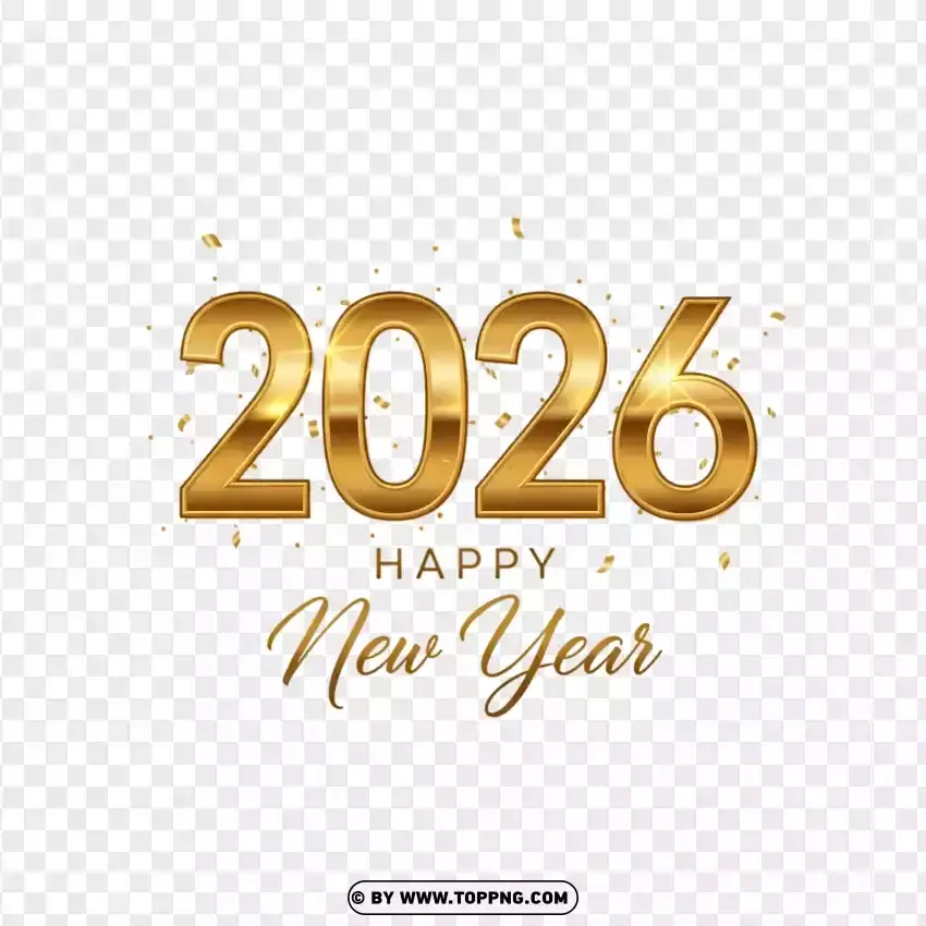 Elegant golden 2026 New Year message design for celebration