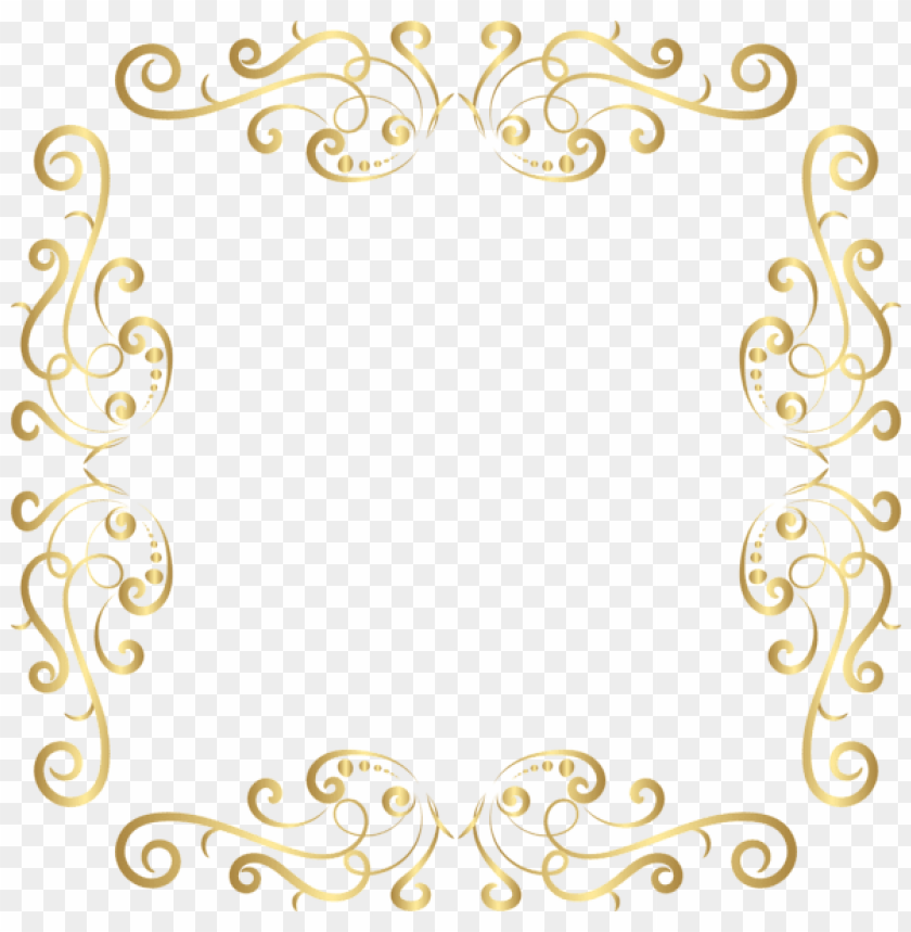 golden border deco frame