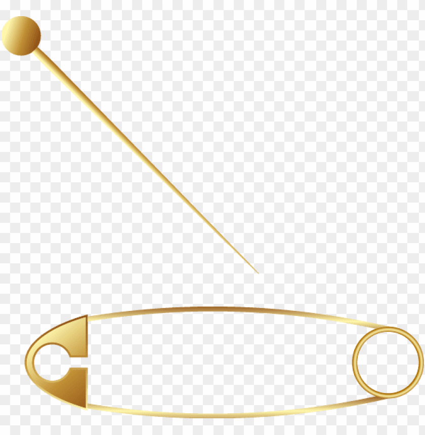 golden brooch pin safety pins clipart png photo - 30399