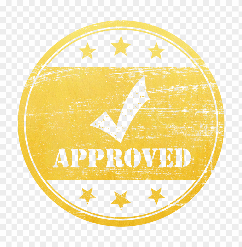 free PNG golden gold round approved stamp with check icon PNG image with transparent background PNG images transparent