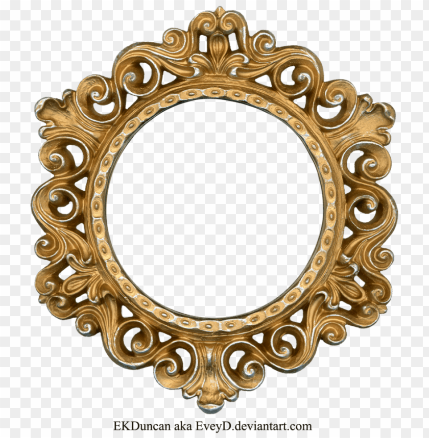 golden round frame png - Free PNG Images ID 7151