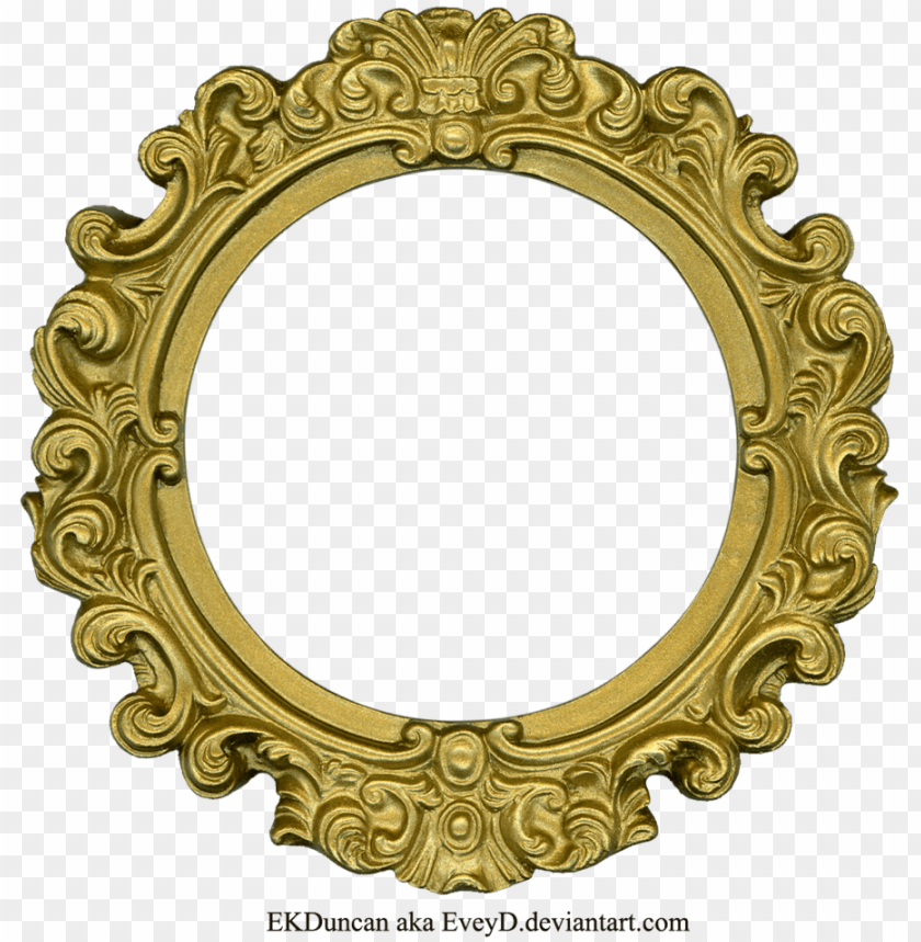 golden round frame png - Free PNG Images ID 7153