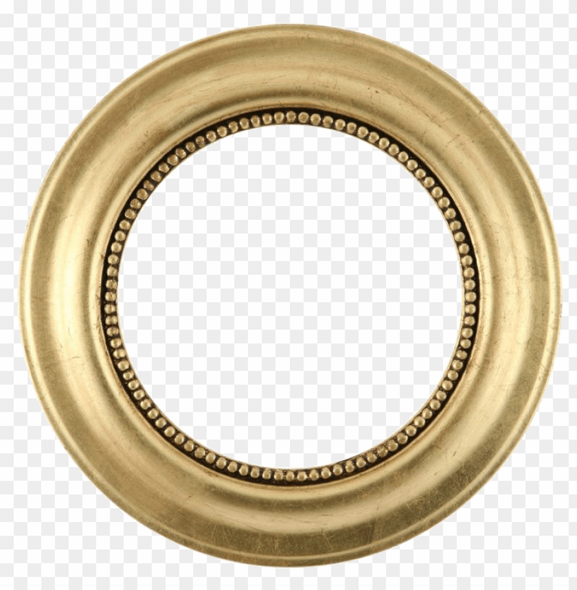 golden round frame png - Free PNG Images ID 7167