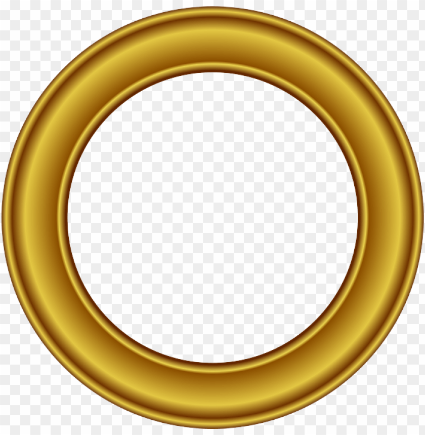 golden round frame png - Free PNG Images ID 7315