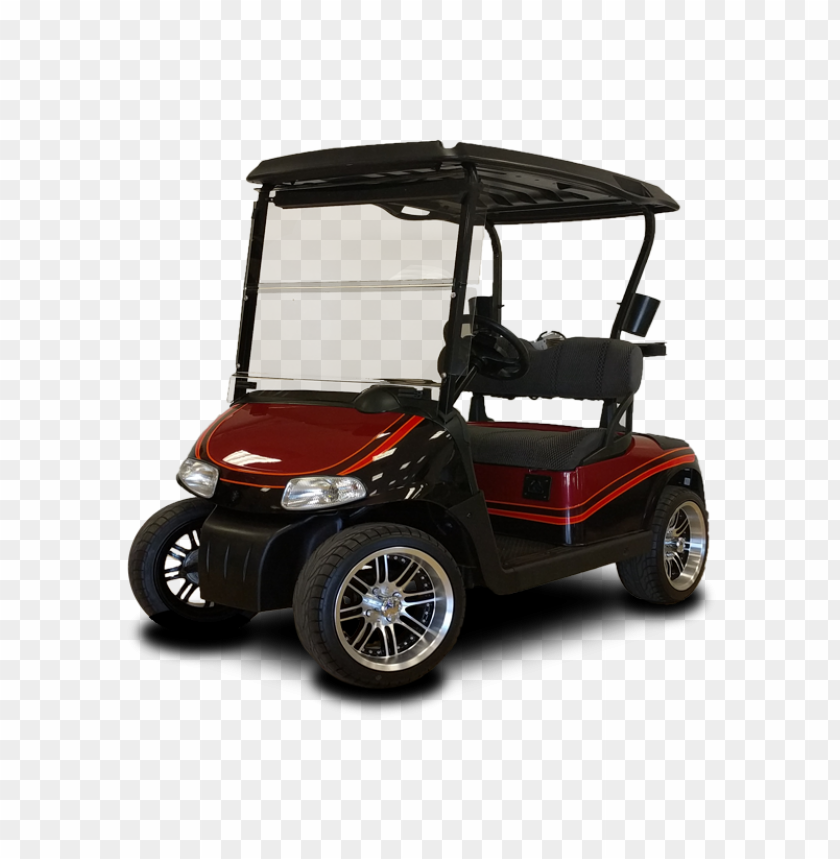 Golf Buggy Cart Two Passengers PNG Image With Transparent Background