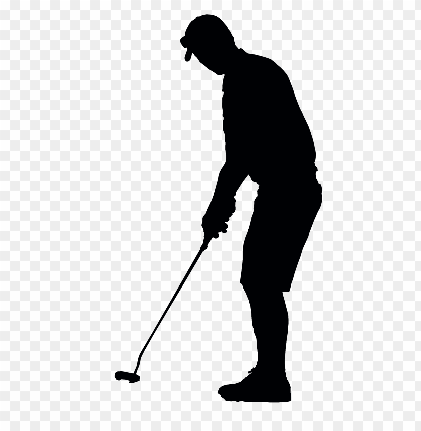 sports, golf, golfer black silhouette, 