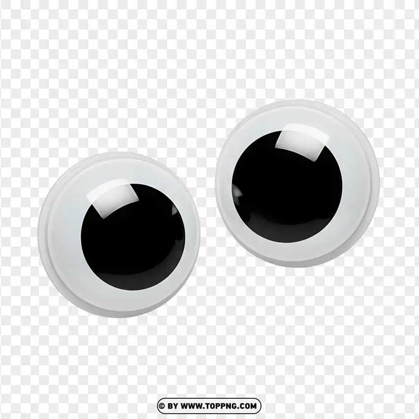 Hd 3d Plastic Google Eyes With Glossy Reflection PNG Transparent Background