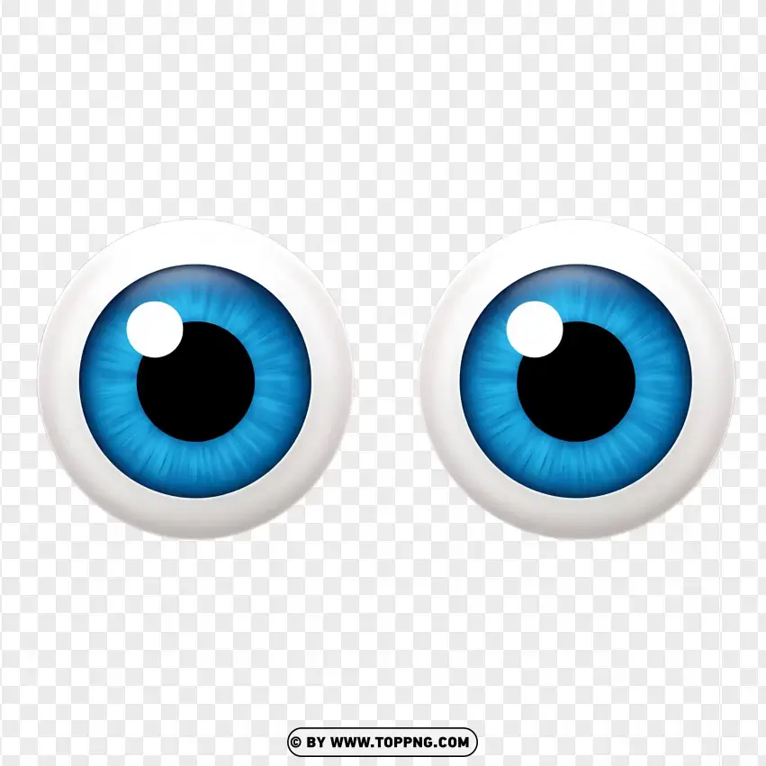 Hd Google Eyes With Realistic Blue Iris PNG Transparent Background