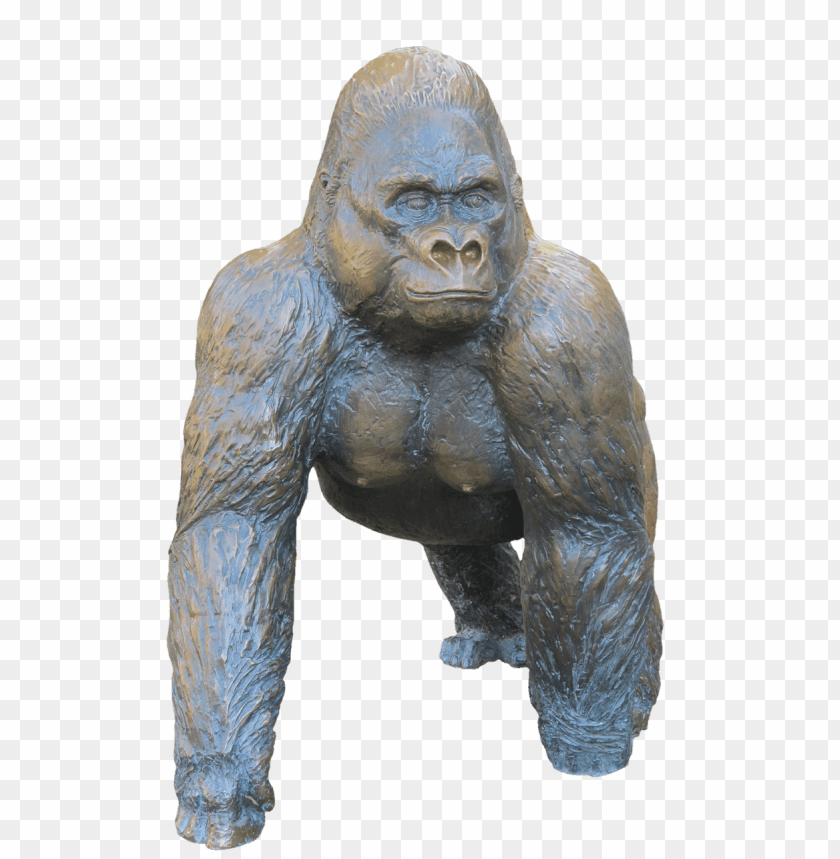animals, gorillas, gorilla bronze statue, 