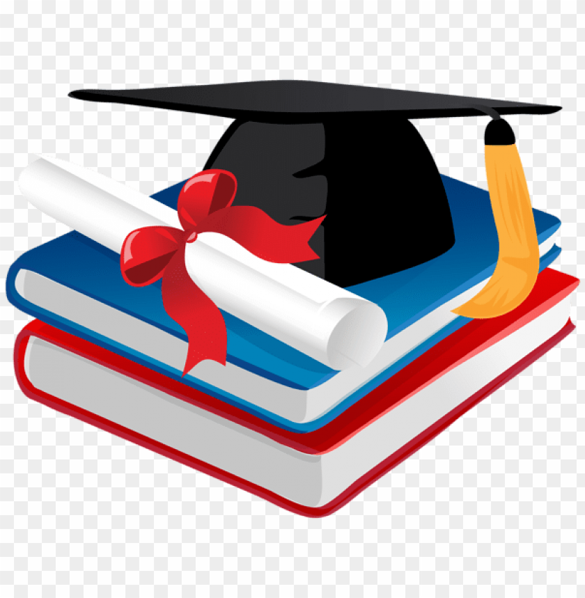Download Download Graduation Cap Books And Diploma Png Clipart Png Photo Toppng