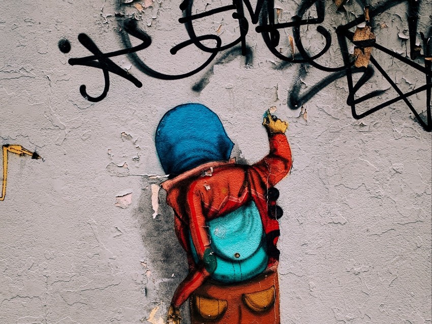 graffiti, wall, street art, art