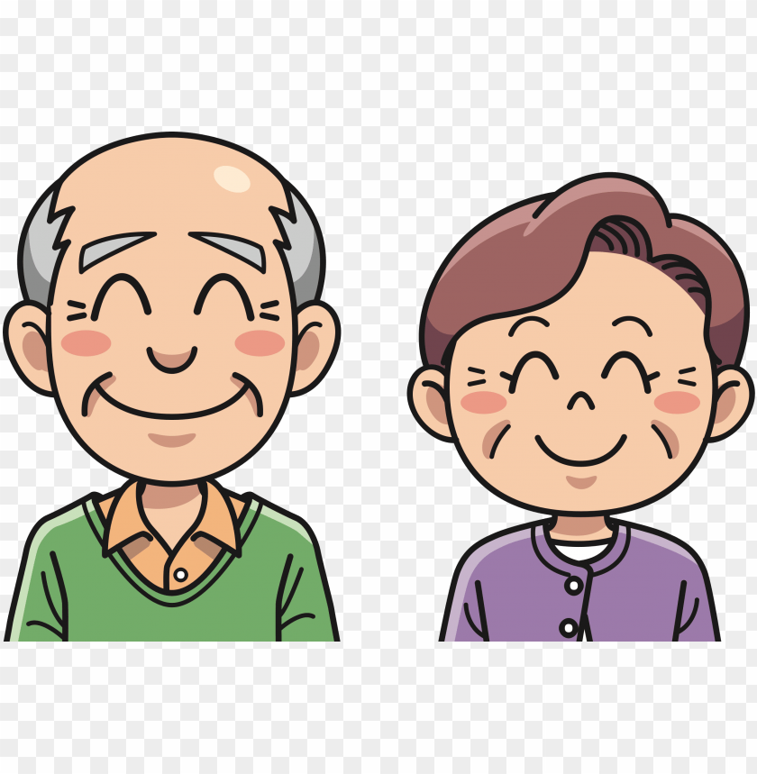 grandma and grandpa PNG image with transparent background | TOPpng