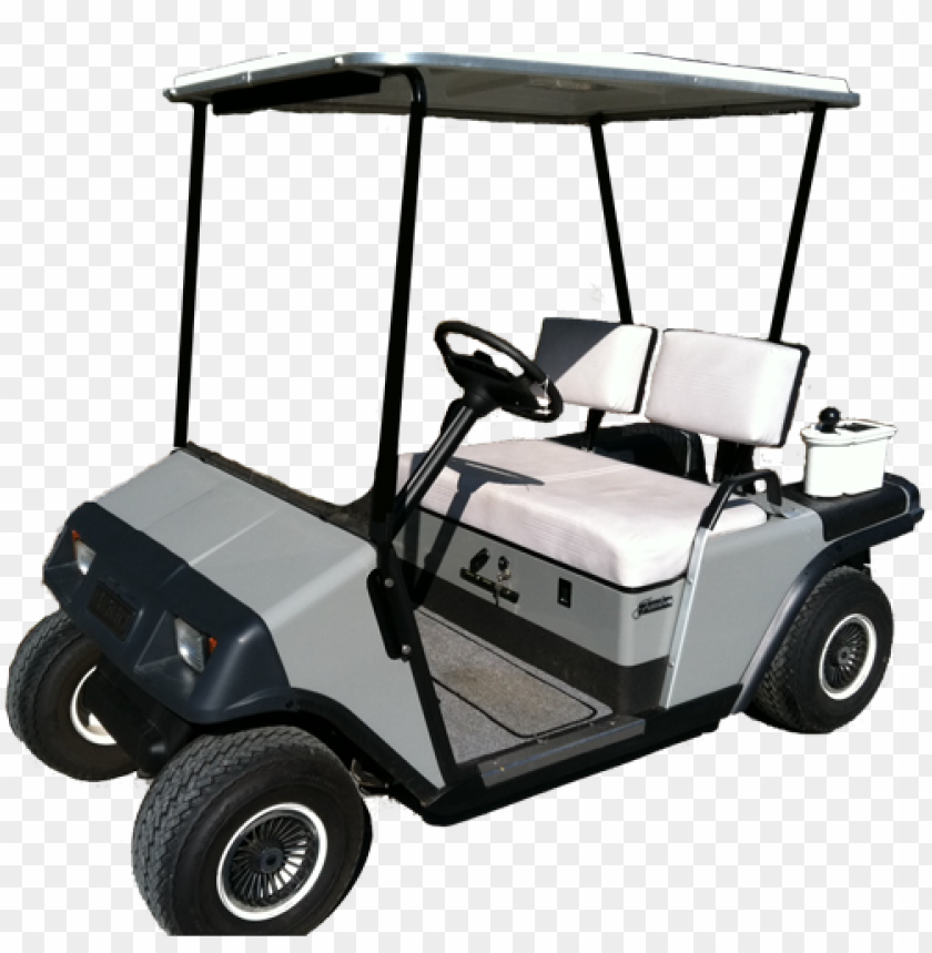 Gray Electric Golf Buggy Cart PNG Image With Transparent Background