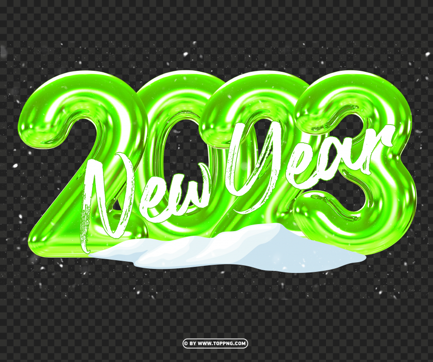 green 2023 new year png with snowy transparent image,New year 2023 png,Happy new year 2023 png free download,2023 png,Happy 2023,New Year 2023,2023 png image