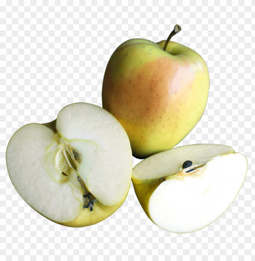 apple, fruits, green apple, slices, half apple