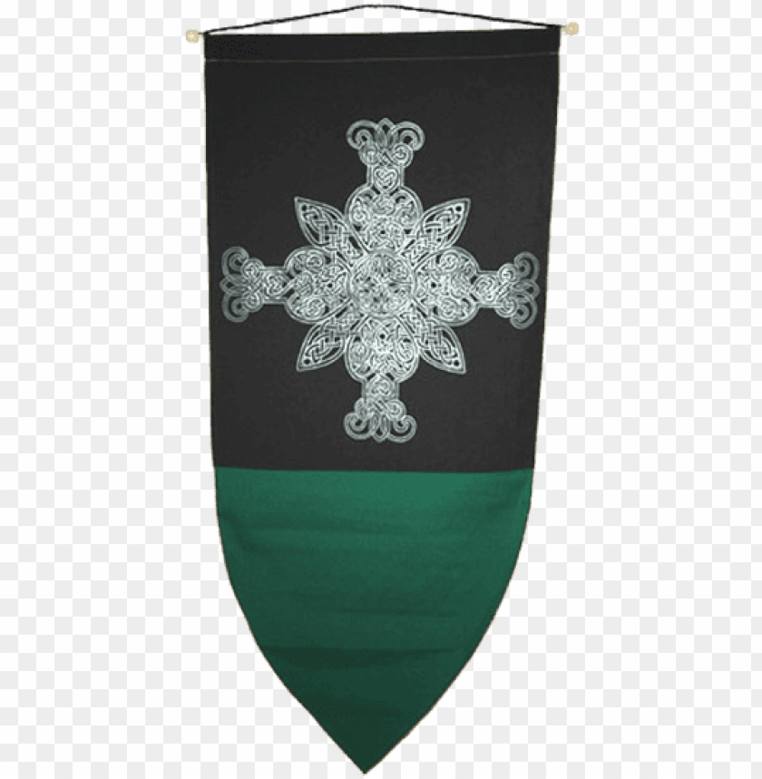 green banner, medieval banner, celtic cross, scroll banner, banner clipart, merry christmas banner