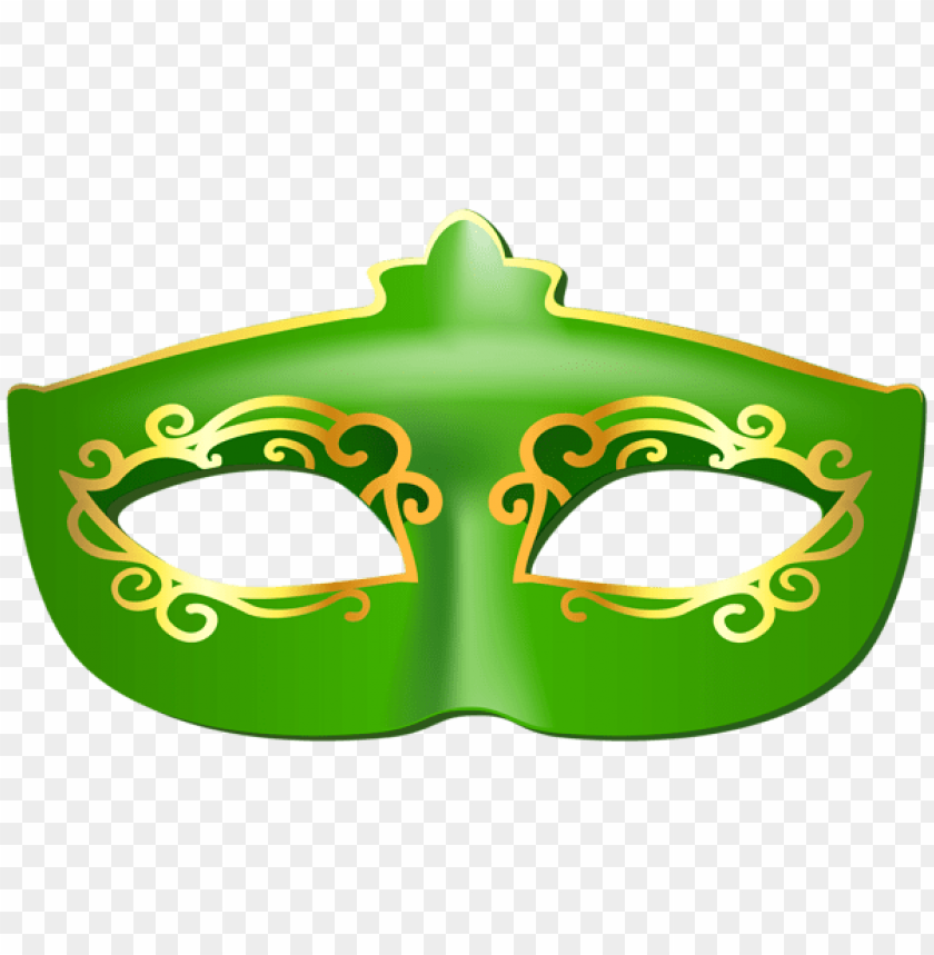 green carnival mask clipart png photo - 53044