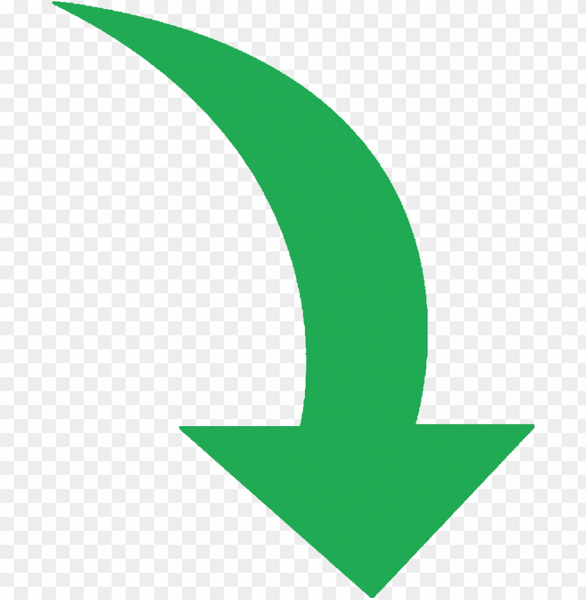 green curved arrow PNG image with transparent background | TOPpng