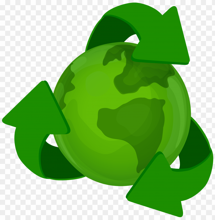 green earth planet with recycle symbol clipart png photo - 32155
