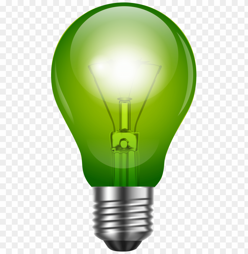 bulb, green, light