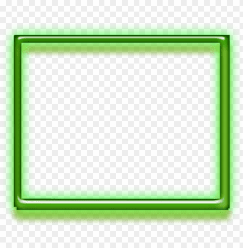 green neon frame PNG transparent with Clear Background ID 94100