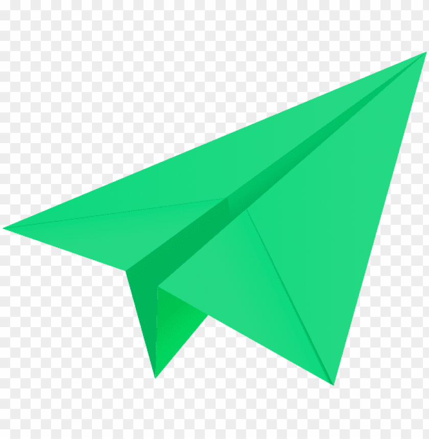 green paper plane PNG transparent with Clear Background ID 88380