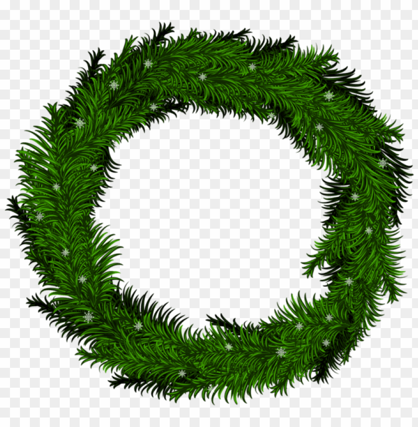 green pine wreath PNG Images 40943