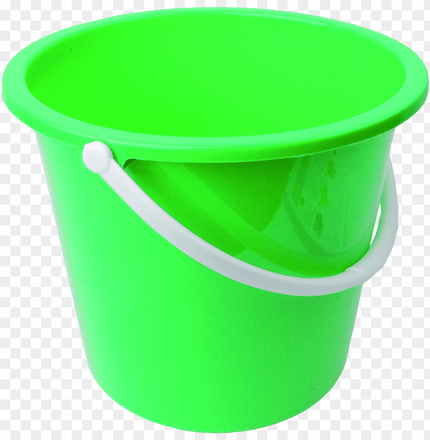 Transparent Background PNG of green plastic bucket - Image ID 21386