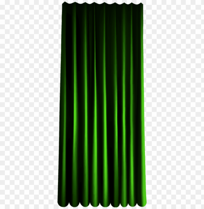 green single curtain