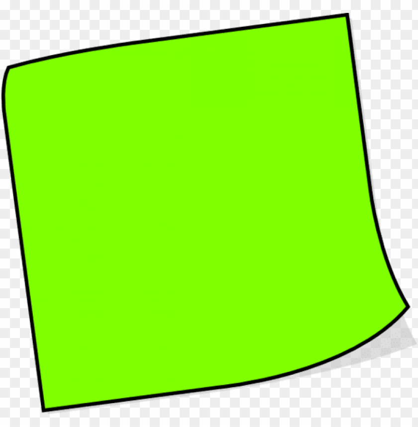 Transparent Background PNG of green sticky notes - Image ID 17416