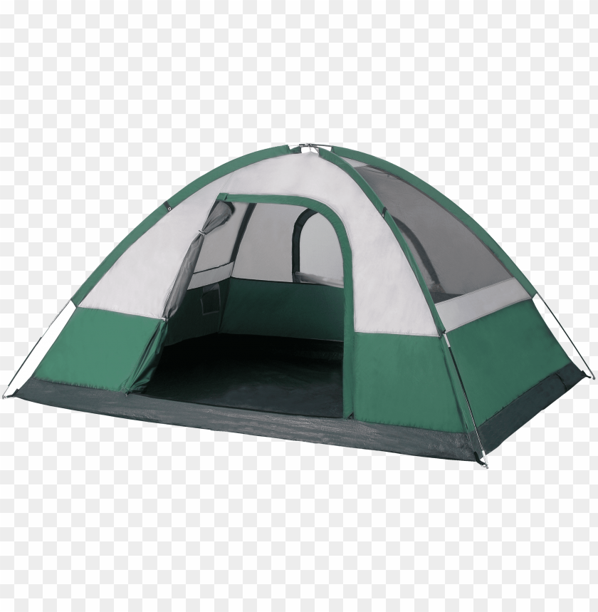 Transparent Background PNG of green tent - Image ID 18482