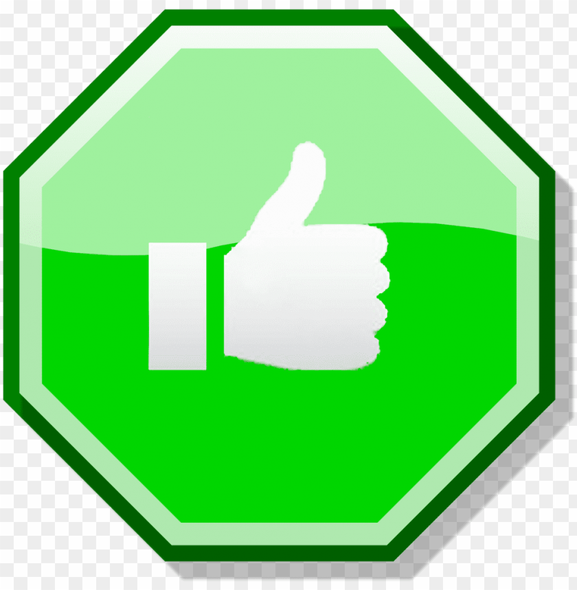 green thumbs up sign PNG transparent with Clear Background ID 85492