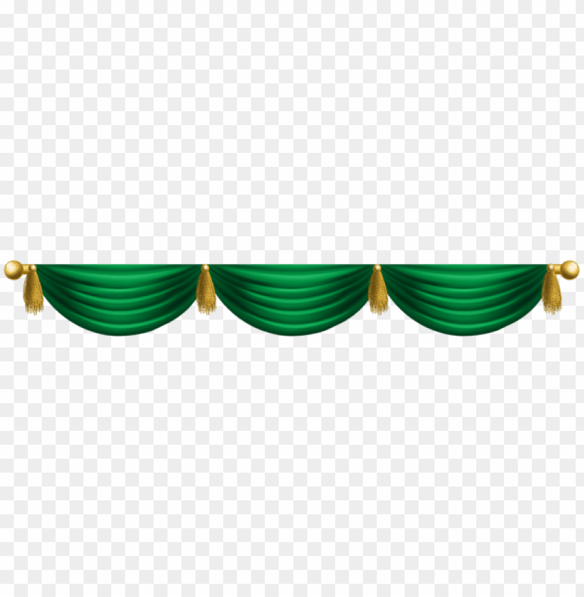 green upper curtain decoration transparent
