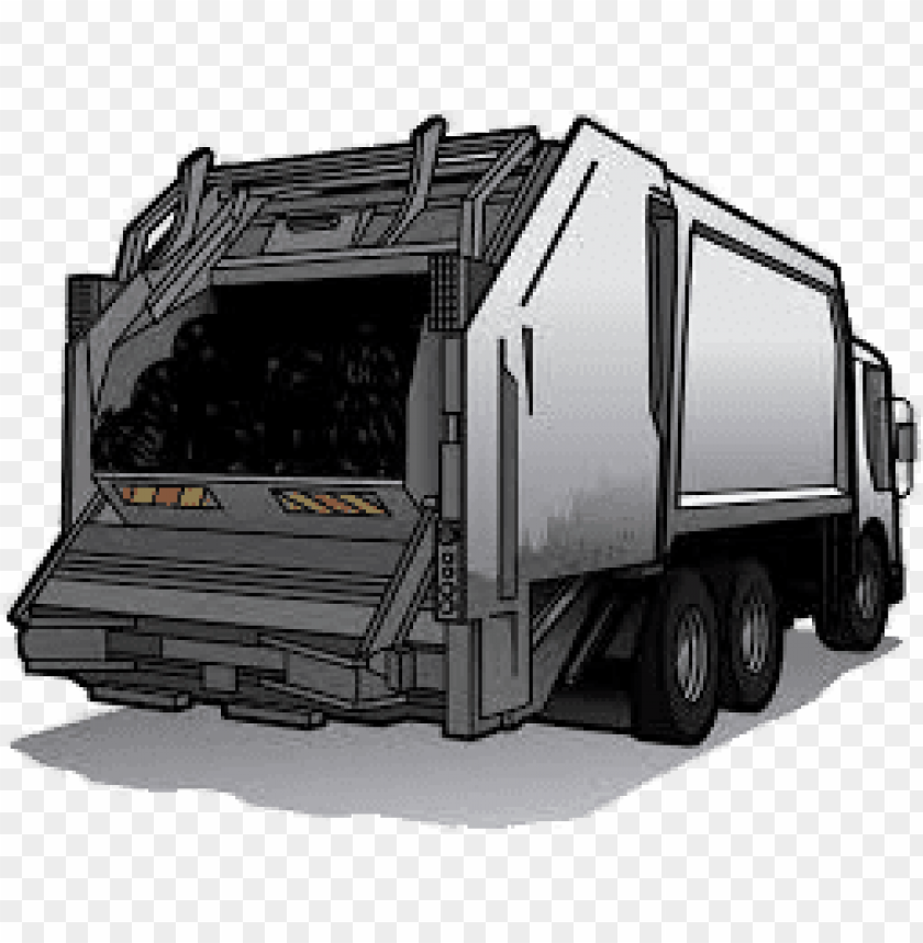 transport, garbage trucks, grey garbage truck, 