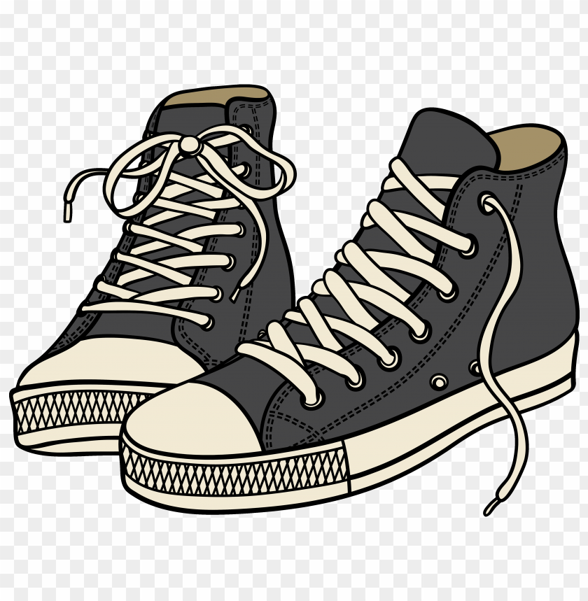 grey high sneakers clipart png photo - 33463