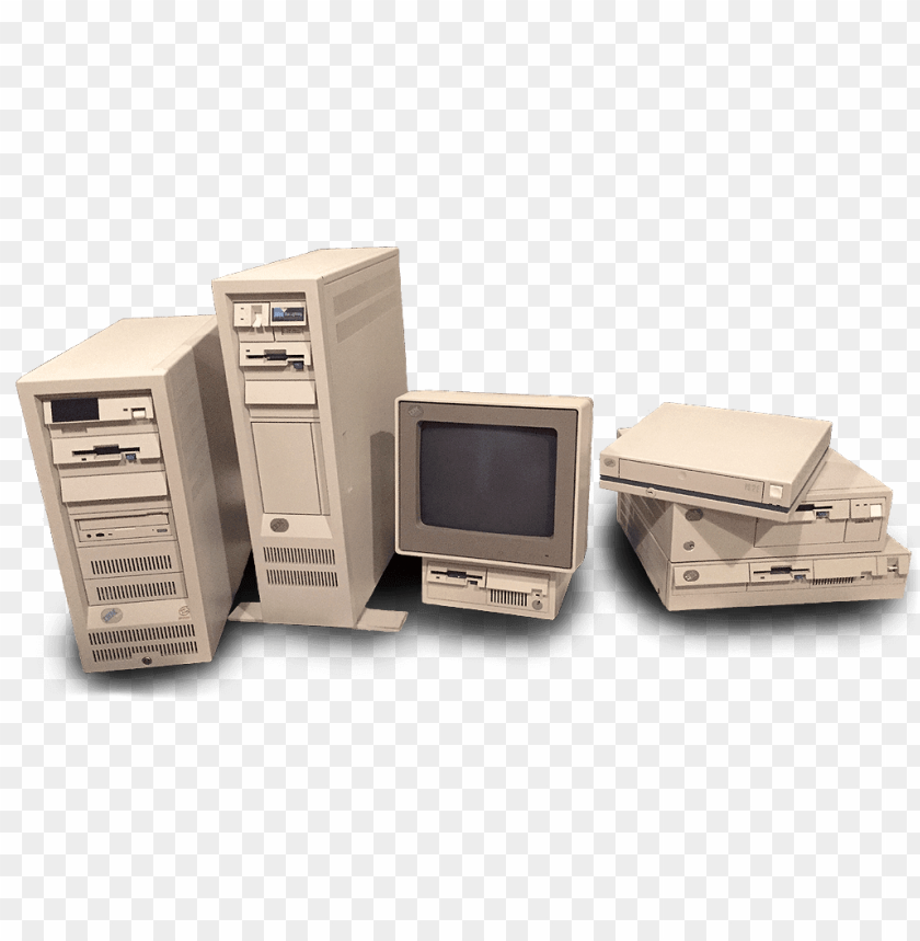 electronics, computer pcs, group of ibm vintage computers, 