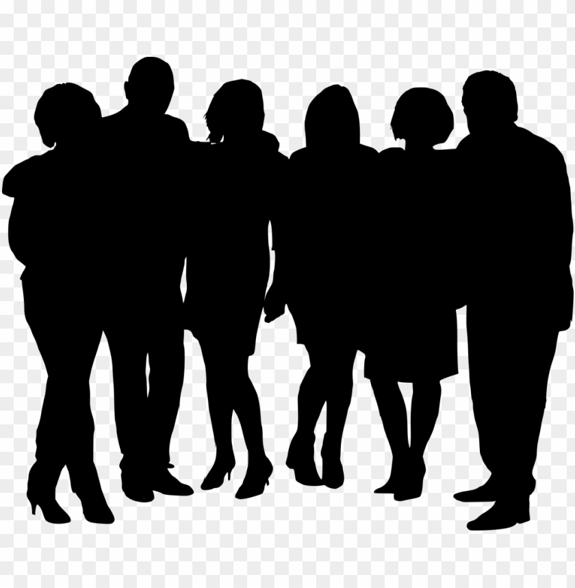 Transparent Group Photo Posing Silhouette PNG Image - ID 3219