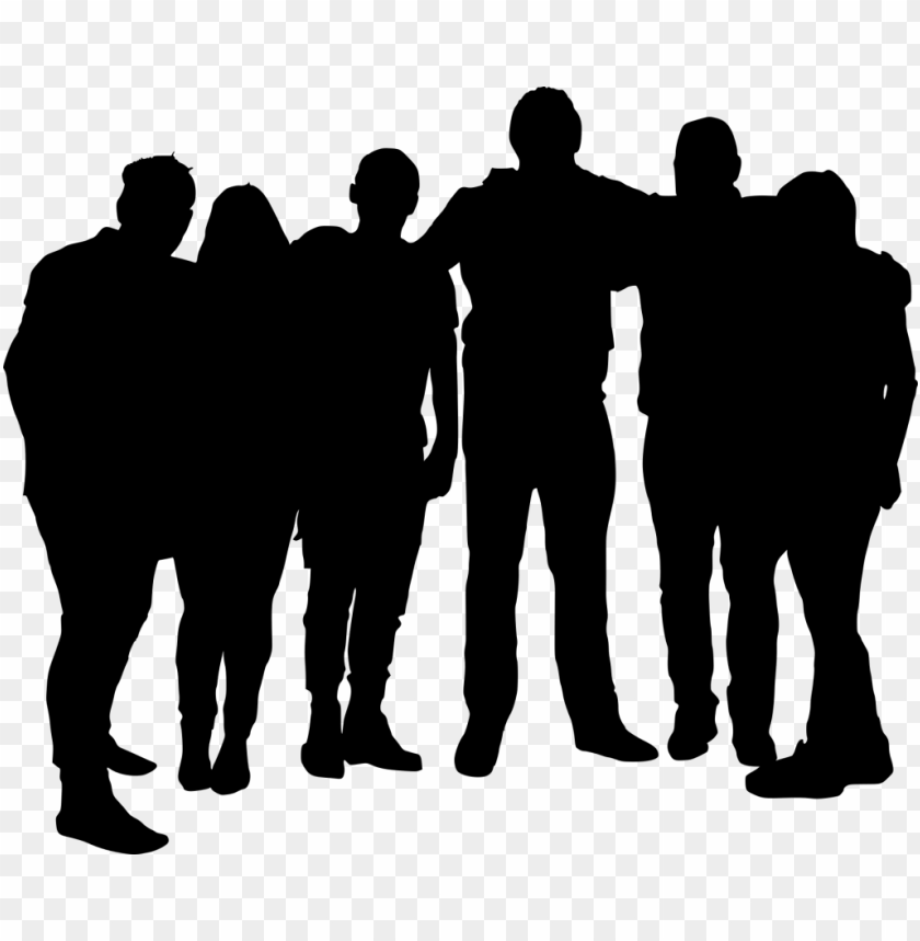 Transparent Group Photo Posing Silhouette PNG Image - ID 3221