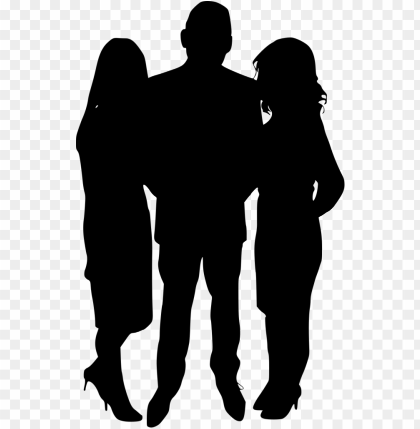 Transparent Group Photo Posing Silhouette PNG Image - ID 3223