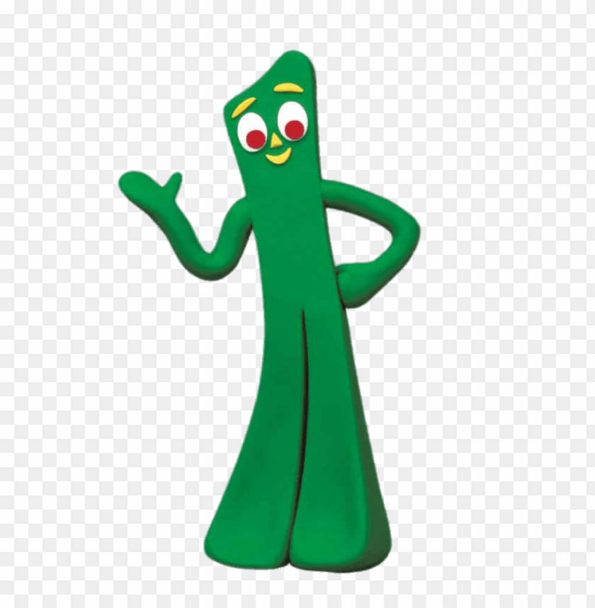 at the movies, cartoons, gumby, gumby waving, 
