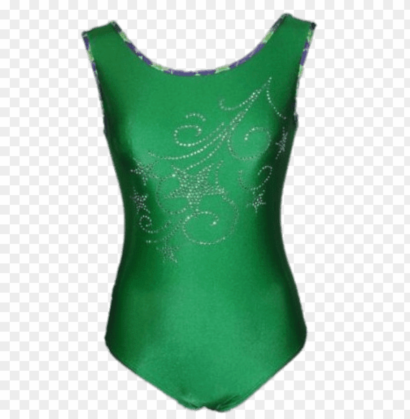 PNG image of gymnastics green leotard with a clear background - Image ID 68823