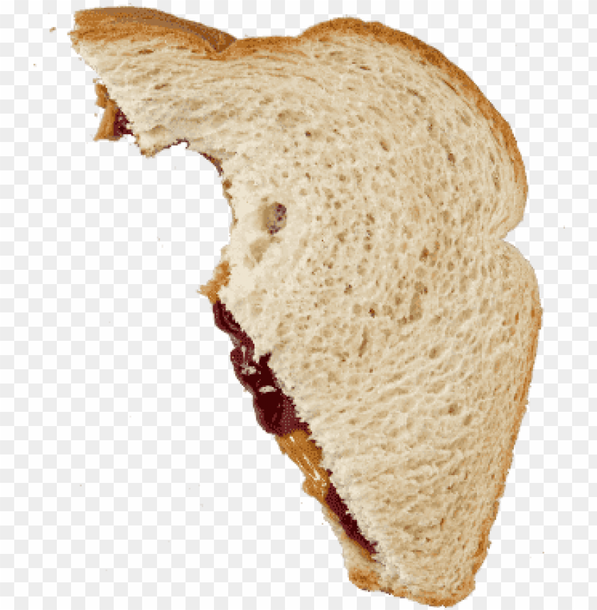 half of a peanut butter and jelly sandwich - half eaten peanut butter and jelly sandwich PNG image with transparent background@toppng.com