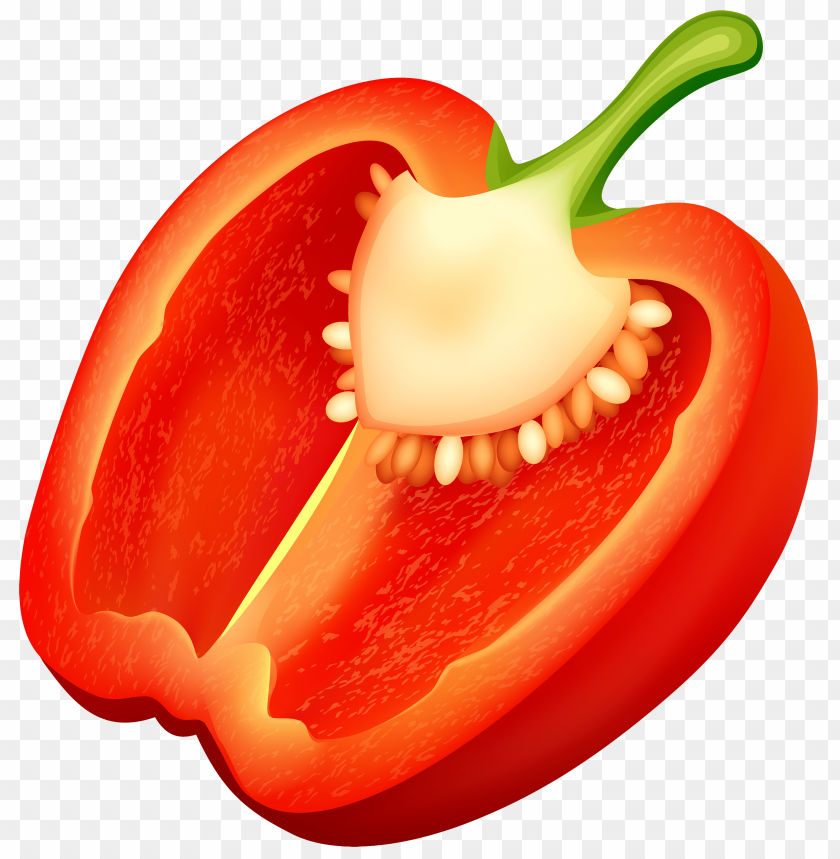 half, pepper, red